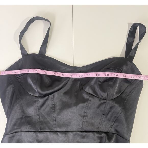 NWT-Lush Large Gothic Faux‎ Leather Mini Babydoll Gothcore Emo Party Club Dress - Picture 7 of 7